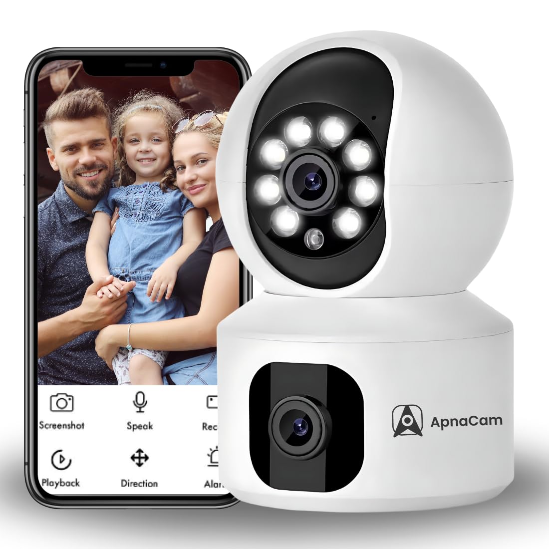 ApnaCam Full HD Dual Lens 5MP WiFi CCTV Camera | PT Wireless Security Camera | AI Powered | 360 Pan & Tilt | Motion Alert | 2-Way Audio IR Distance Support Upto 128GB SD Card Survillance Camera-image-43