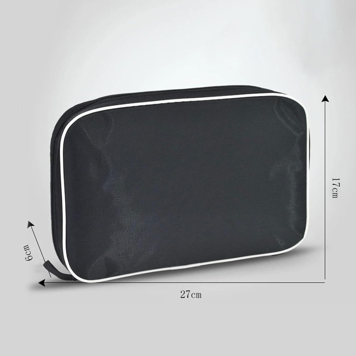 Housse Raquette de Tennis de Table Étui Portable Noir pour 2 Raquettes et 3 Balles, Sac de Transport Ping Pong, Léger et Résistant (Polyester)