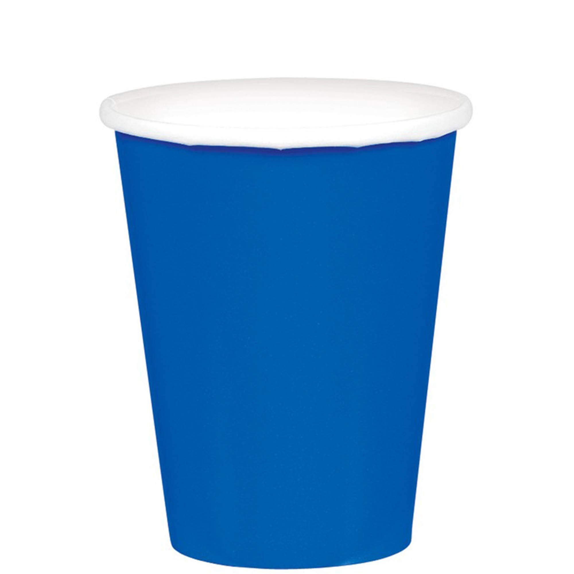 Gobelets en carton Bleu roi pour une décoration de table d'anniversaire