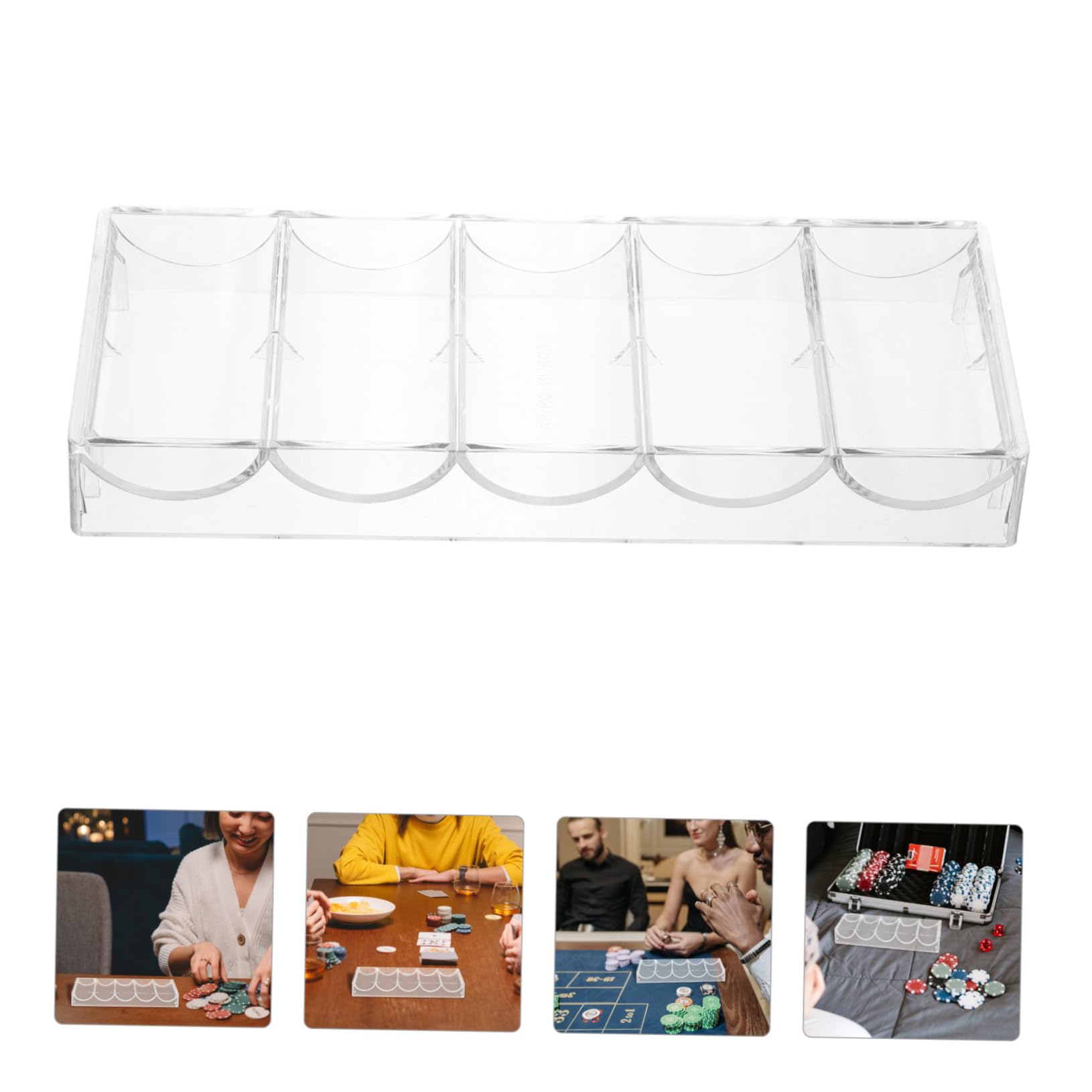 Vassoio Per Fiches Da Poker - Scatola Porta Fiches Da Poker A 5 Scomparti Custodia Per Fiches Da Poker E Design Elegante