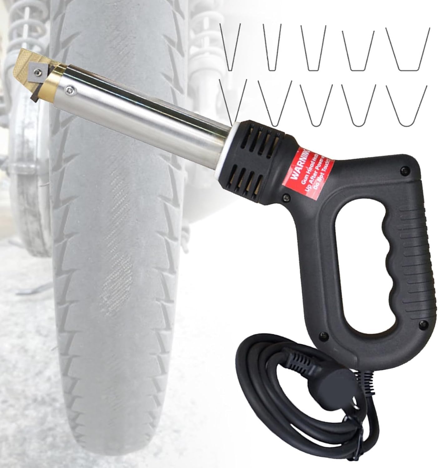 Utensile Professionale Portatile Per La Scanalatura Degli Pneumatici Da Moto, Macchina Elettrica 300 W Con 10 Lame, Per Di Autocarri E Furgoni