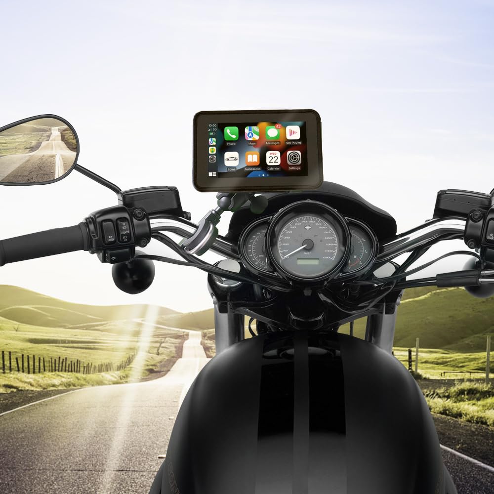 LBG RideMate M5 - Dashcam Moto 2.5K+2.5K (1440p), Tableau de Bord Carplay Android Auto, Caméra embarquée Avant et arrière avec capteur Starvis, Enregistrement en Boucle, Marque française, Grand Angle