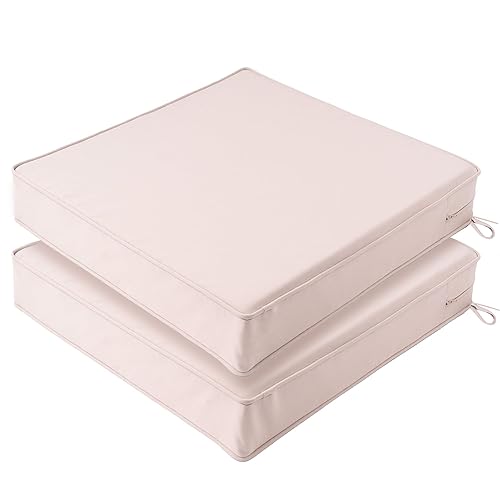 Battilo Outdoor Chair Cushions Set of 2, Waterproof Fade Resistant