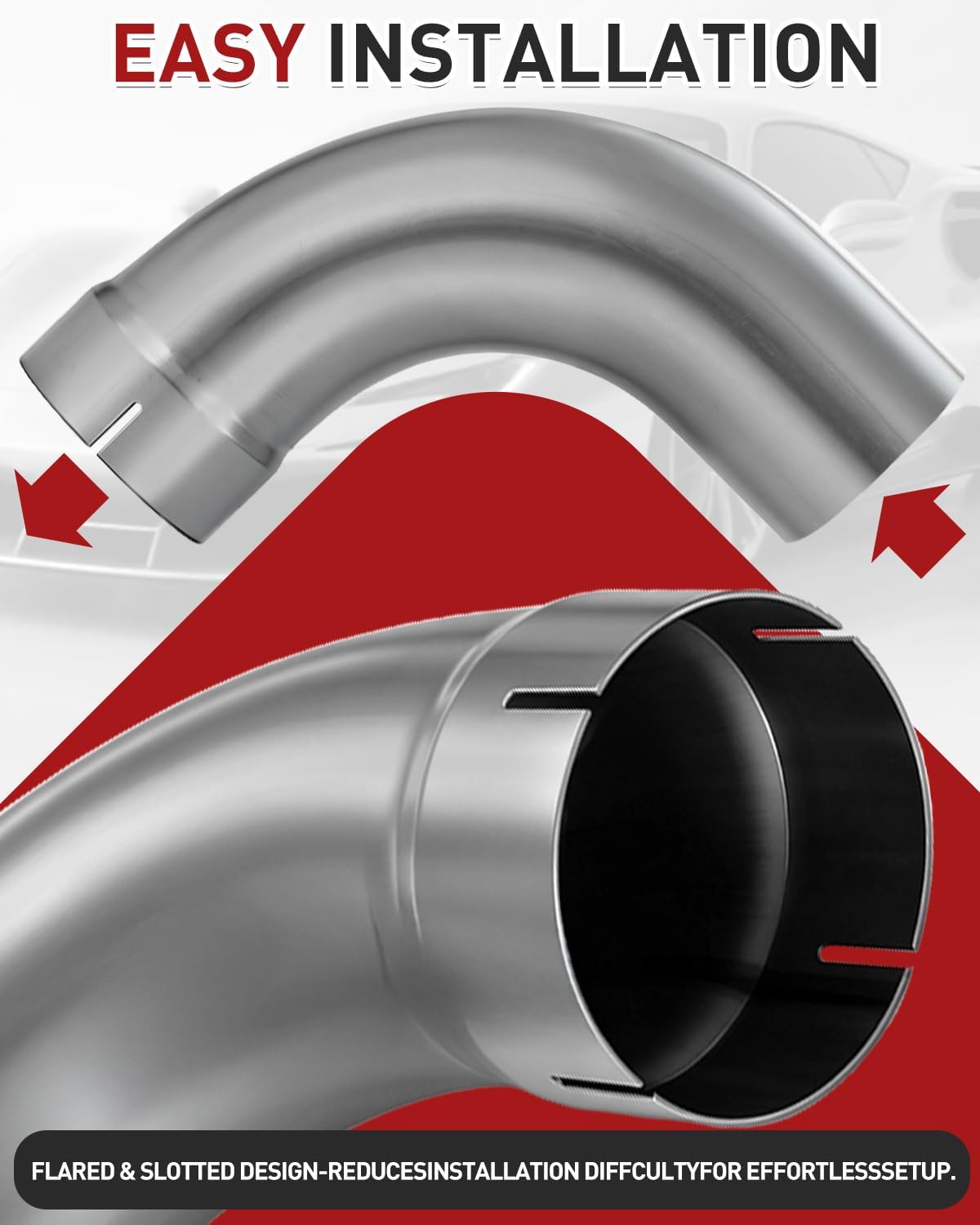 5 inch 90 degree exhaust elbow ，5"ID/OD Aluminized Steel,12" each side length，Universal Fit DIY Custom Exhaust Tubing Pipe