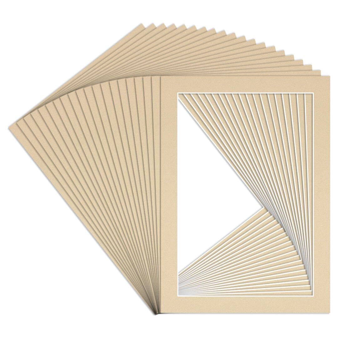 Procut Global 7x5" Ivory Picture Mounts to Fit 6x4" Aperture - Precision Cut Cardboard Photo Mount - Ideal for Frames, Prints, Artwork & Certificates - Sizes & Colours Available - 20 Pack