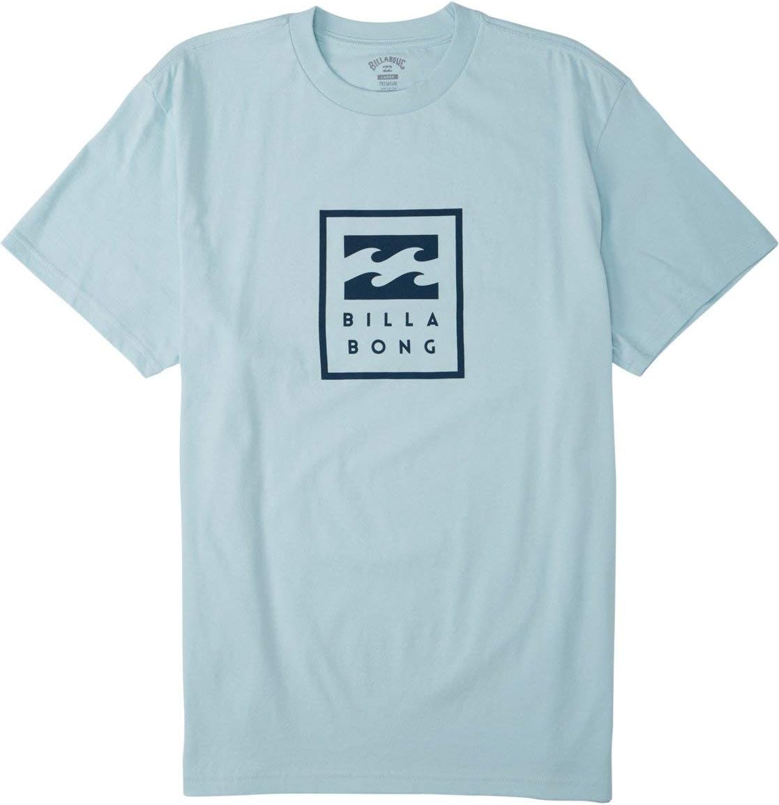 Billabong Men's Short Sleeve Logo Graphic T-Shirt, Coastal Blue United Stacked, S