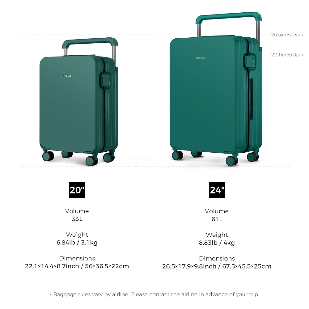 【極美品 未使用】TUPLUS 大容量 62Lスーツケース グリーン Amazon | [TUPLUS] キャリーケースPC Sサイズ 機内持ち込み