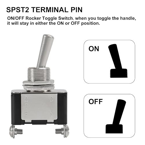 Snapklik.com : AITRIP 6 Pack Heavy Duty Rocker Toggle Switch 12V 20A ...