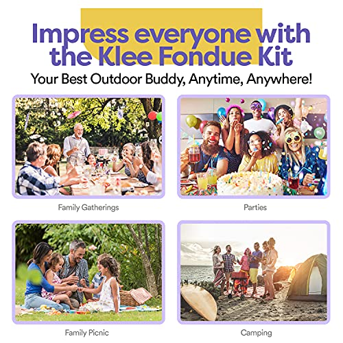 Klee 12-Piece Cast Iron Fondue Set With Red Fondue Pot, 6 Fondue Forks, Fondue Burner And Fondue Pot Base, 44 Oz #TOP6