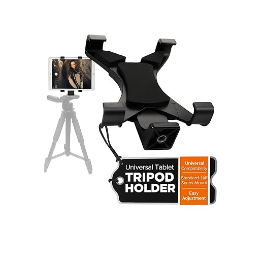 Acuvar Universal Tablet Tripod Mount for iPad, iPad Air, Air 2,iPad Mini,Samsung Galaxy Tab,Microsoft Surface,Google Nexus & Many More Tablets + an eCostConnection Microfiber Cloth