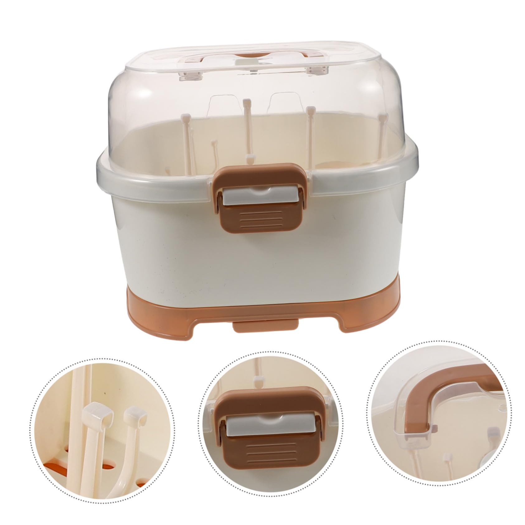 HANABASS Compatto con Organizer e Scolabiberon Portatile per Cucina e Contenitore Resistente per Essenziali Alimentazione Bebè