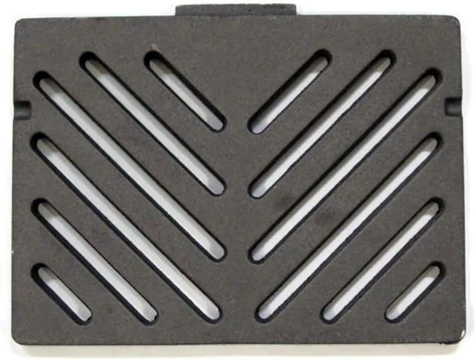 Grate for Dutchwest Wood Stove, 13" x 9-7/8", Black, Cast Iron, Superior Heat Retention