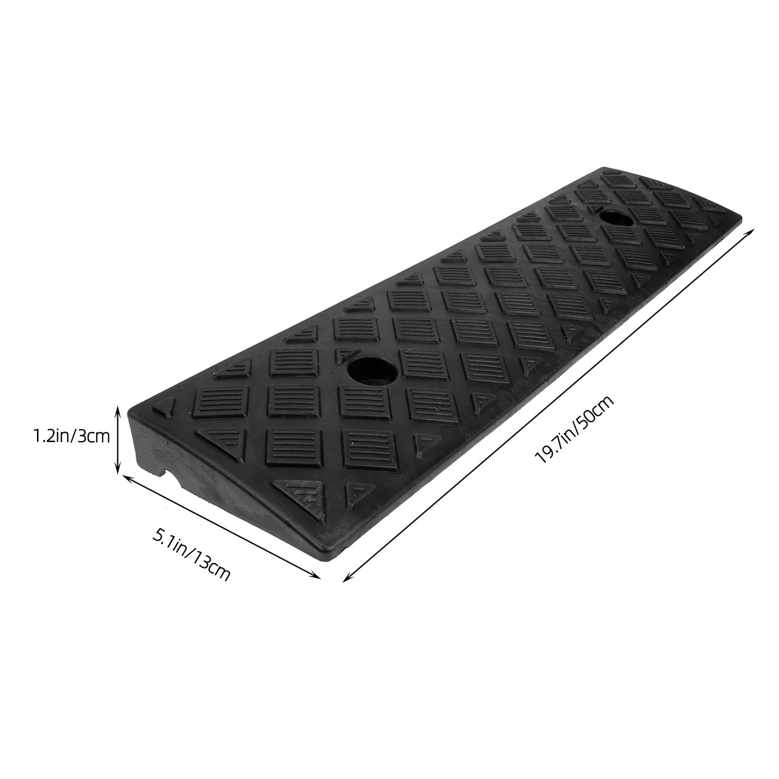 Operitacx Rampe De Bordure pour Voiture Rampe De Trottoir en Caoutchouc Lot De 2 Coussins De 21.65 X 6.30 X 3.94 in pour Allée Garage Quai De Chargement Et Entrée De Hangar