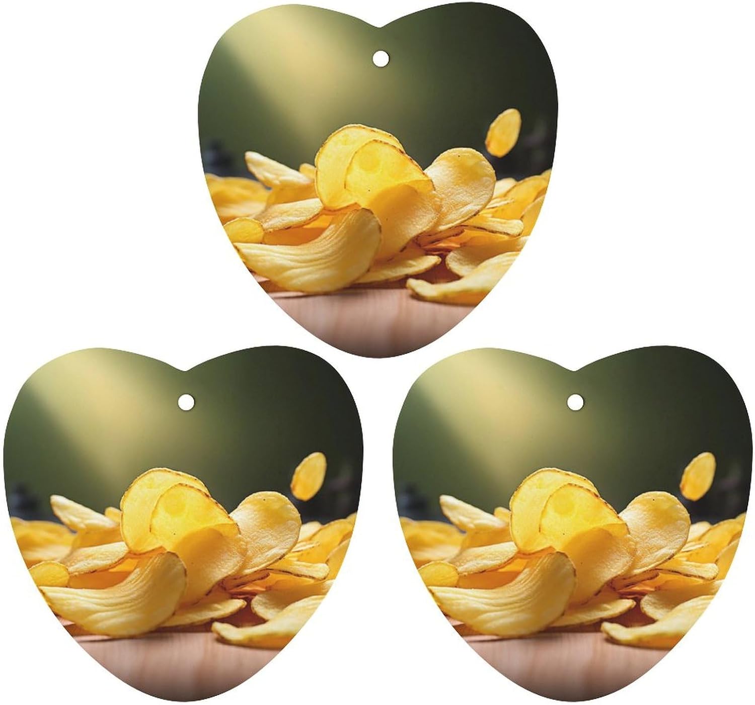 Car Air Fresheners Hanging Long Lasting Car Freshie With Potato Chips Printed Picture