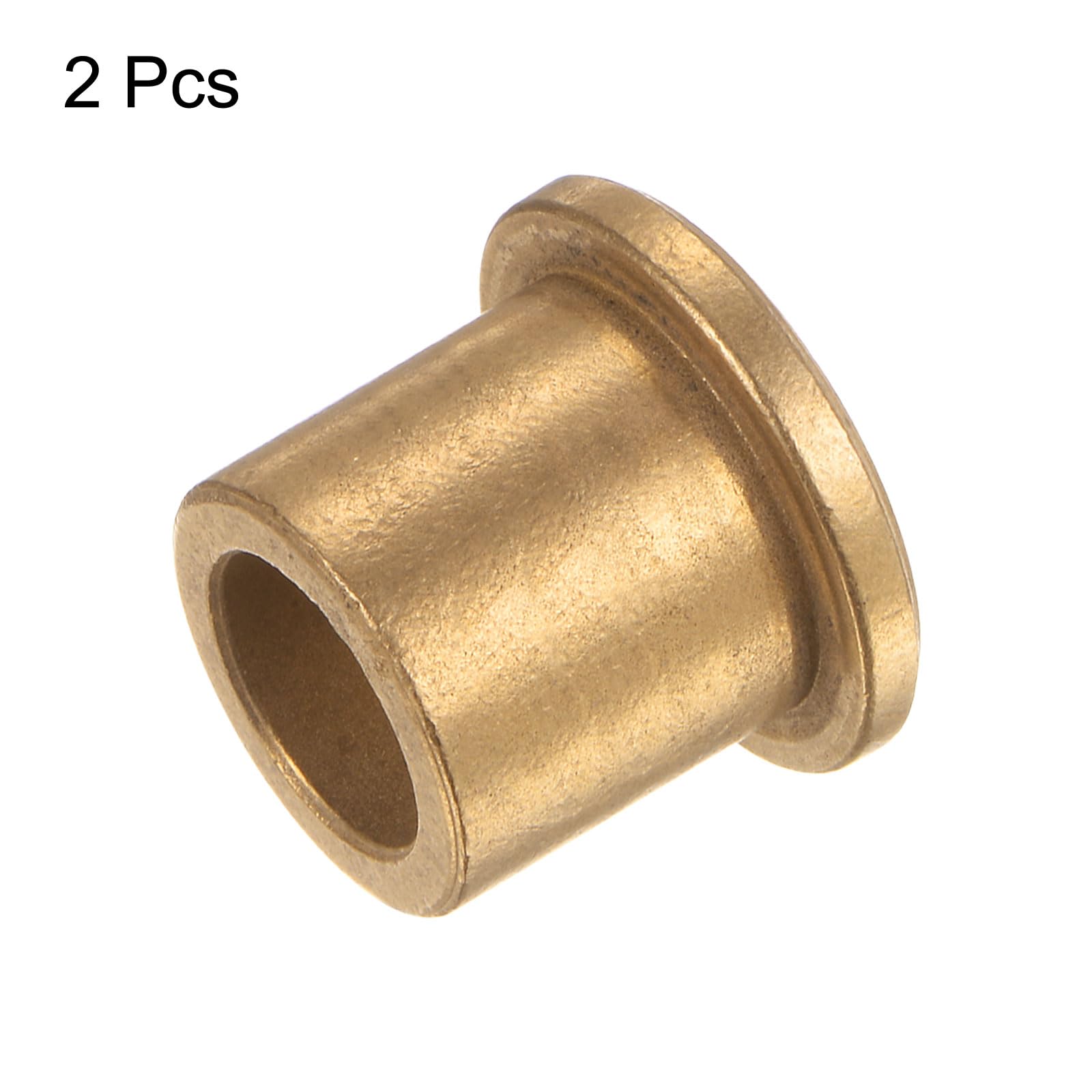 sourcing map Lot de 2 manchons de roulement à bride 12 mm alésage 18 mm OD 20 mm Longueur 3 mm Bague en bronze auto-lubrifiante Manchon pour équipement industriel