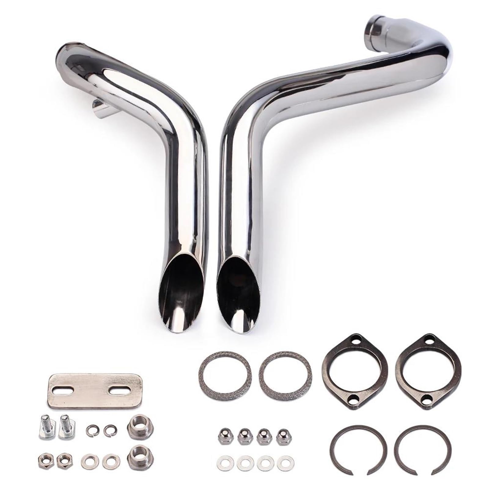 YUUEI Tubo para Escape Motocicleta para Harley para Davidson T7 para Softail para Sportster 883 1200 Accesorios Modificados Sistema(D Silver)