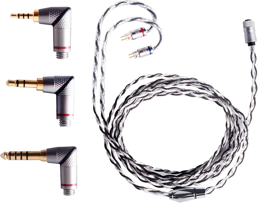 Amazon | cooyin 2Pin 0.78mm リケーブル 4.4mm 3.5mm 2.5mm 3in1 L型