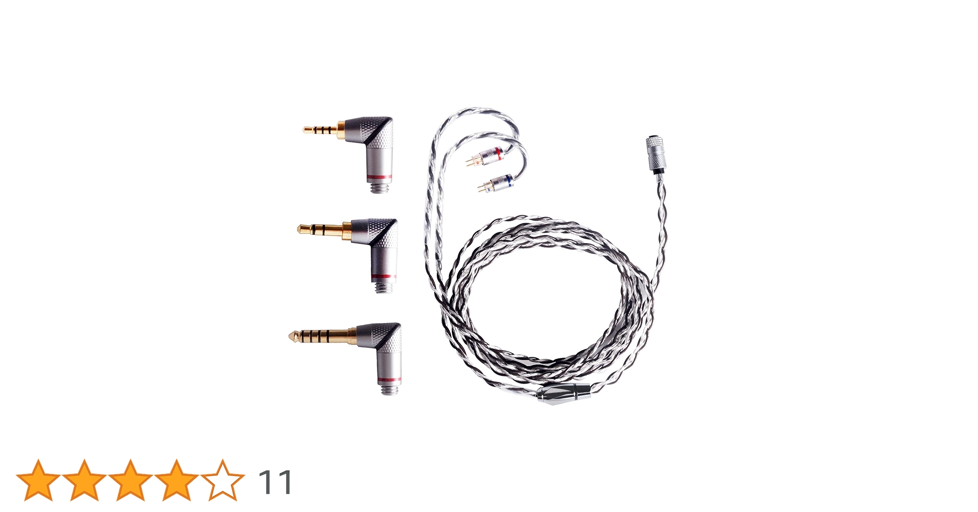 DIYキンバーケーブル最高リケーブル C IEM 2pin/4.4mm L字 SONY キンバーケーブル リケーブル、DIY用 DIYキンバーケーブル