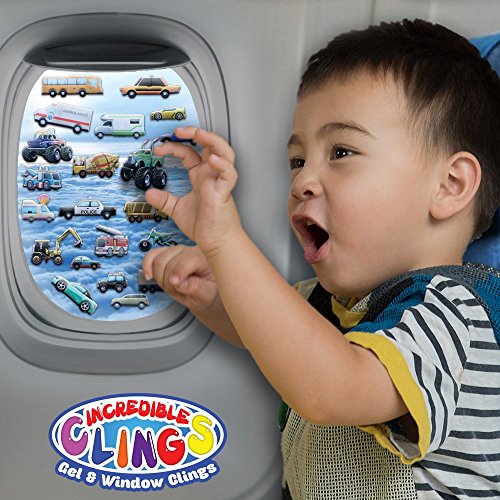 Jesplay 43221-7665 Cars And Trucks Window Clings For Kids & Toddlers (By Jesplay Usa - Reusable Window Stickers Gels & Decals) Puffy Sticker Activites thumb #2
