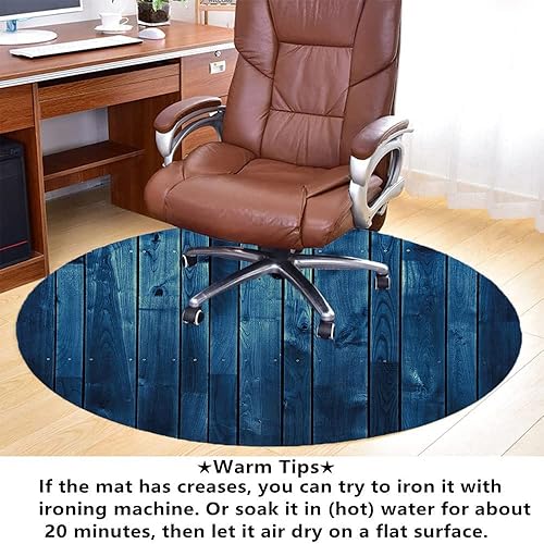 Miniatura 5 de Tapete para silla de oficina, color azul oscuro, tablones de madera, tablero de imagen con textura de madera, madera rústica, para silla de