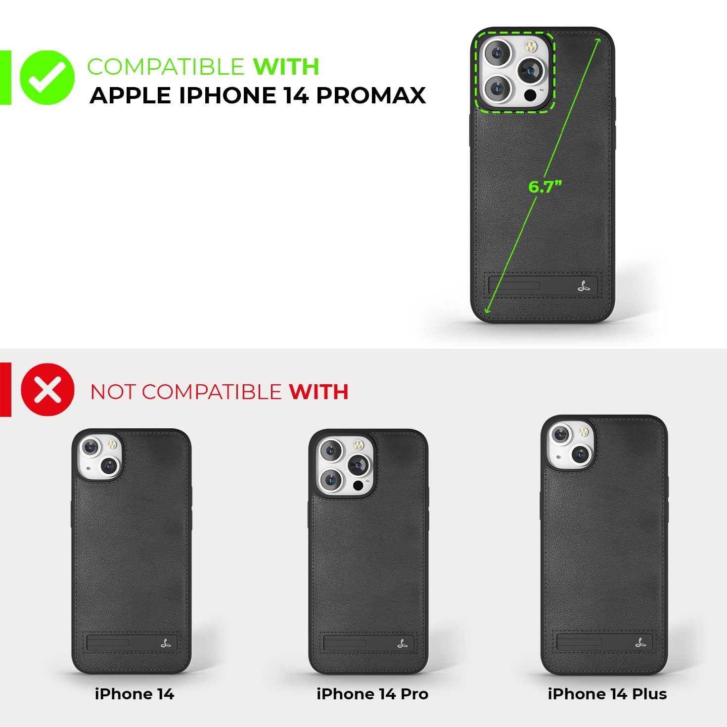 Snakehive Leather Wallet For IPhone 14 Pro Max | Genuine Leather Wallet Phone Case With Card Holder | Flip Folio Case/Cover With Stand | Compatible With IPhone 14 Pro Max | (Brown - View #3