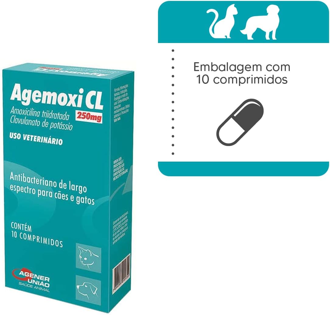 Agemoxi Cl 250mg - 10 Comprimidos