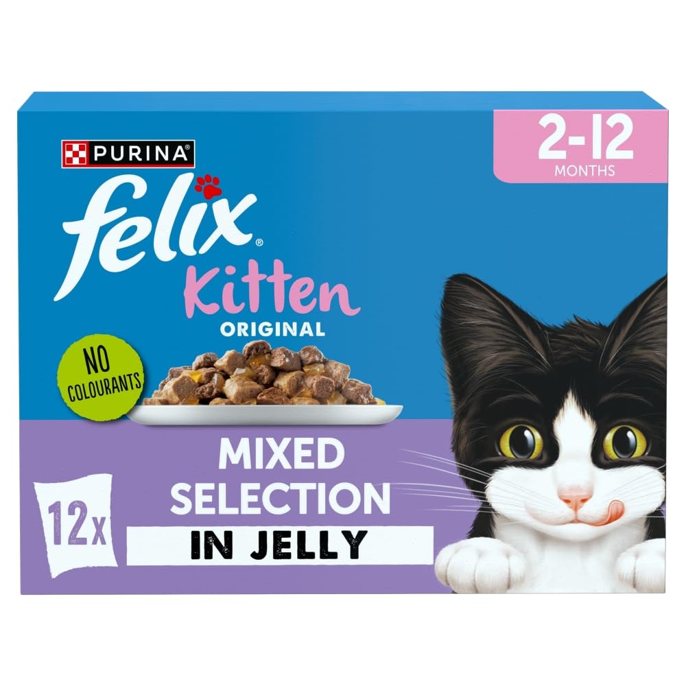Felix Kitten Mixed Selection in Jelly Wet Cat Food - Complete Nutrition for Growing Kittens