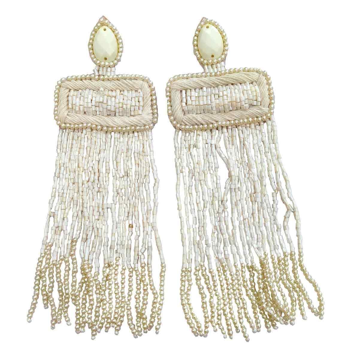 Fuschianet Accessories Boho Seed Bead Sequins Earrings Light Weight for Women and Girls (White Very Long) (B09JVLCZMV) Amazon Price History, Amazon Price Tracker