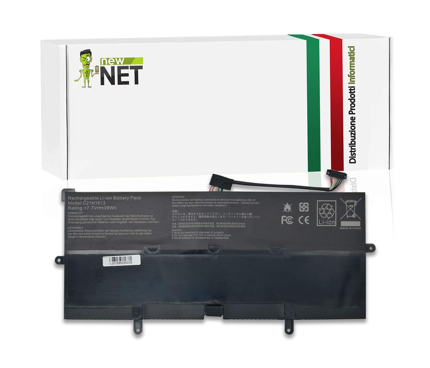 new net Batteria C21N1613 C21PQC5 0B200-02280000 Compatibile con Notebook ASUS Chromebook Flip C302CA-DHM3-G C302CA-GU010 C302CA-F6Y30 C302CA-GU001 C302CA-GU003 C302CA-DH75 [5085mAh]