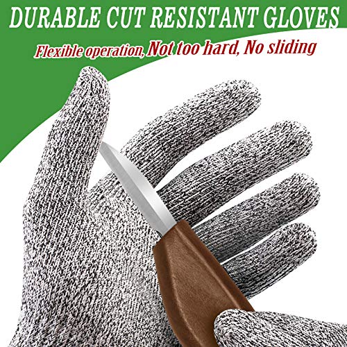 WAYCOM Wood Carving Whittling Knives Set with Deluxe Felt Leather Case, Premium Chip Carving Knives Set,Detail Wood Knife Whittling Kit Cut Resistant Gloves Gift Box(Brown- chip Carving Knives)