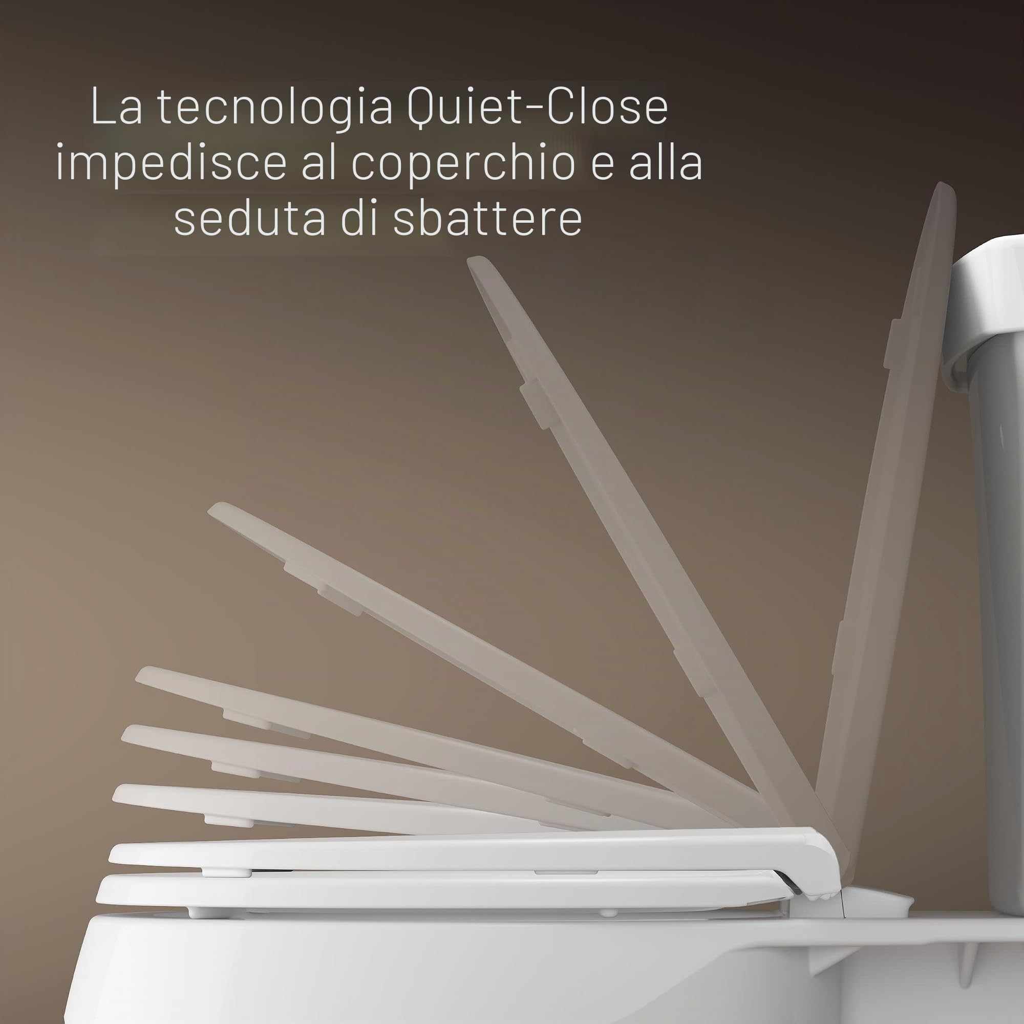 Hyten - Sedile WC rialzato, con chiusura silenziosa, colore: bianco