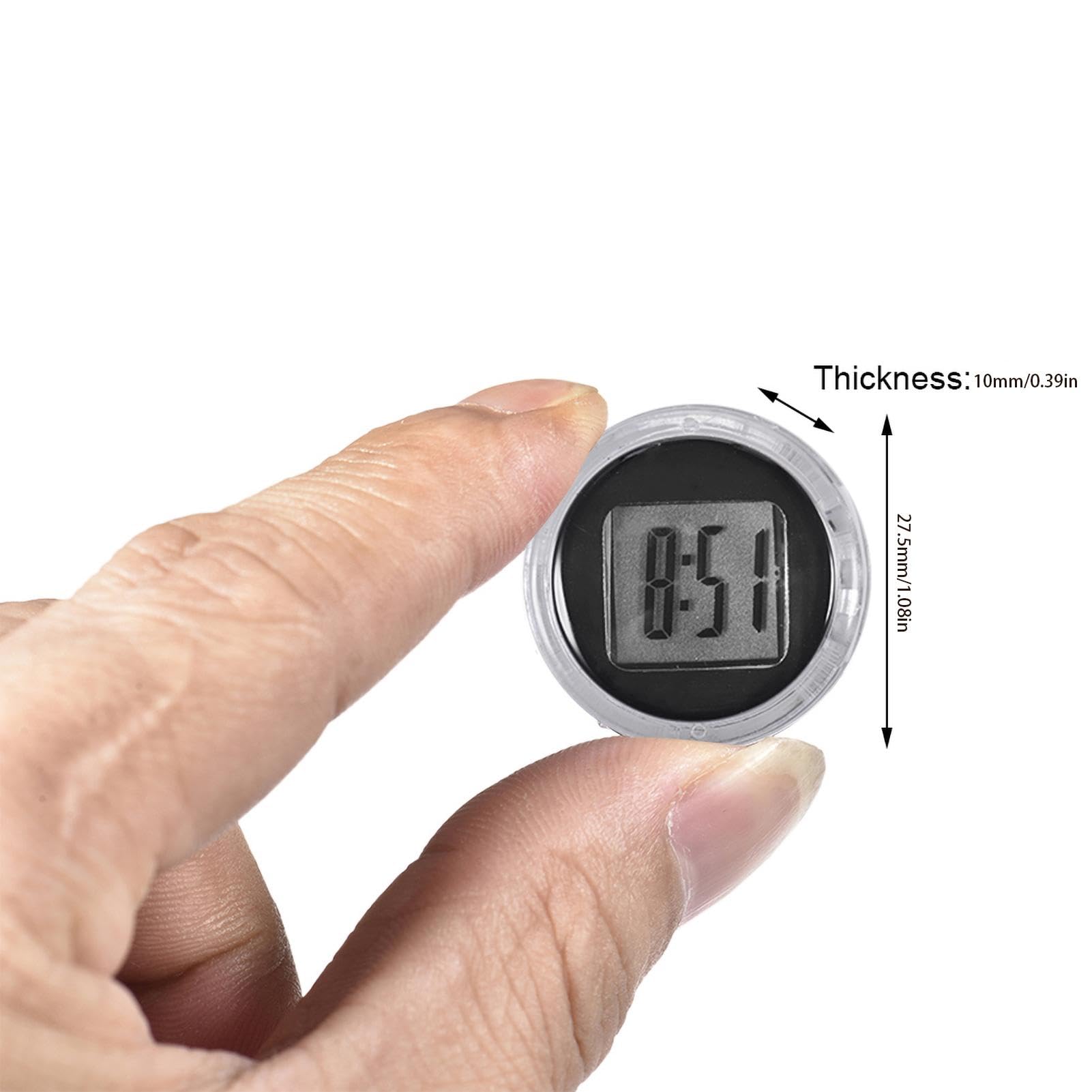 Reloj Digital Adhesivo | Reloj Adhesivo para Salpicadero De Coche | Reloj Digital para Motocicleta Resistente Al Agua | Relojes Adhesivos para Salpicadero De Barco, Bicicleta Y Hogar