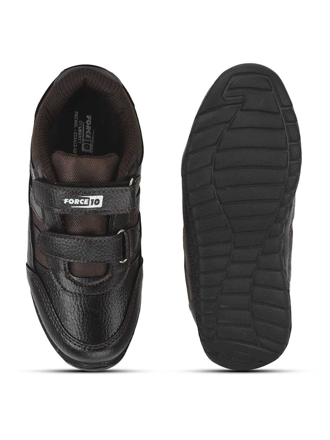 Liberty Force10 Electra-V Uniform School Shoes for Kids with EVA Sole | PVC Upper Quick-Wear Velcro Closure | Stylish & Lightweight | Comfortable Footbed | Padded Foam Insole 8 610P3pcgXCL. SL1440