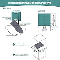 Vista 5 de Tabla de planchar plegable retráctil, giratoria de 180°, tabla de planchar extraíble para armario, ahorro de espacio con cubierta extraíble