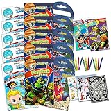 TSCTBA NOVIIML Favors Super Set ~ Bundle of 15 Play Packs Featuring Justice League, Avengers, Spiderman, and Teenage Mutant Ninja Turtles (Superhero Party Supplies)-L8