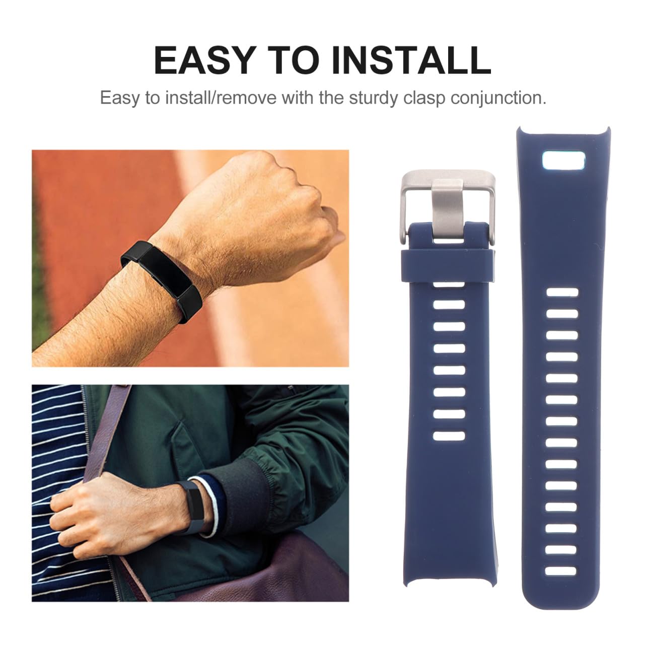 VALICLUD Silikonarmband Ersatz für Fitness Tracker Hr Schnellverschluss