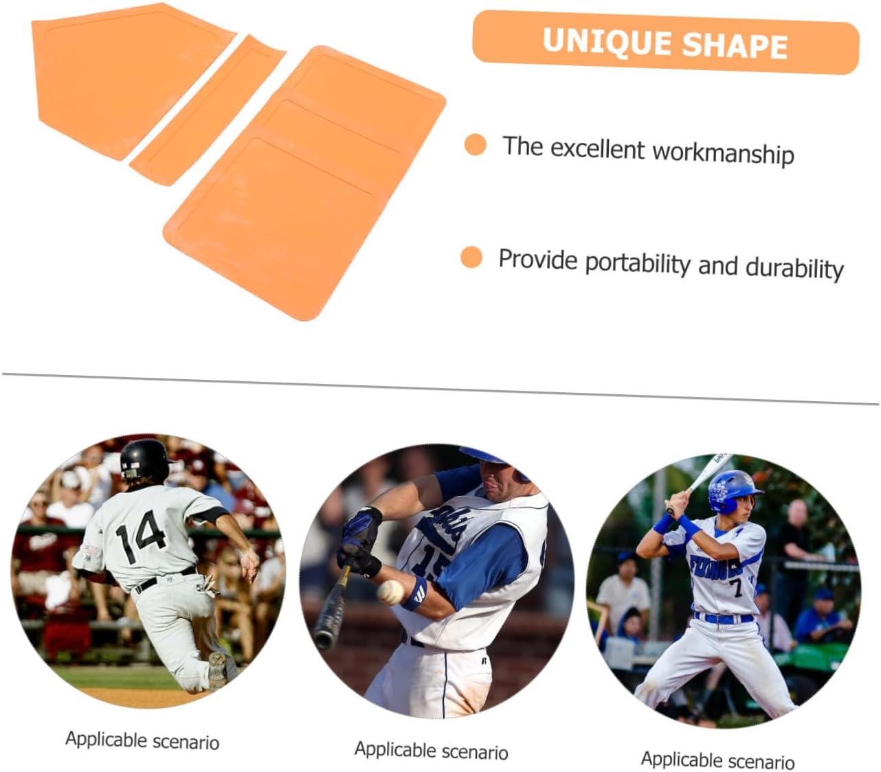 1 Set Rubber Baseball Plate Non Slip Pitcher Base for School Durable Portable Softball Accessories for Backyard Field Practice