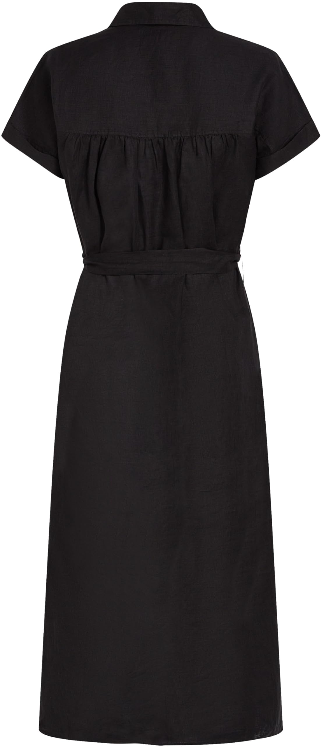 Tommy Hilfiger Donna Chemisier Linen Belted Maniche Corte