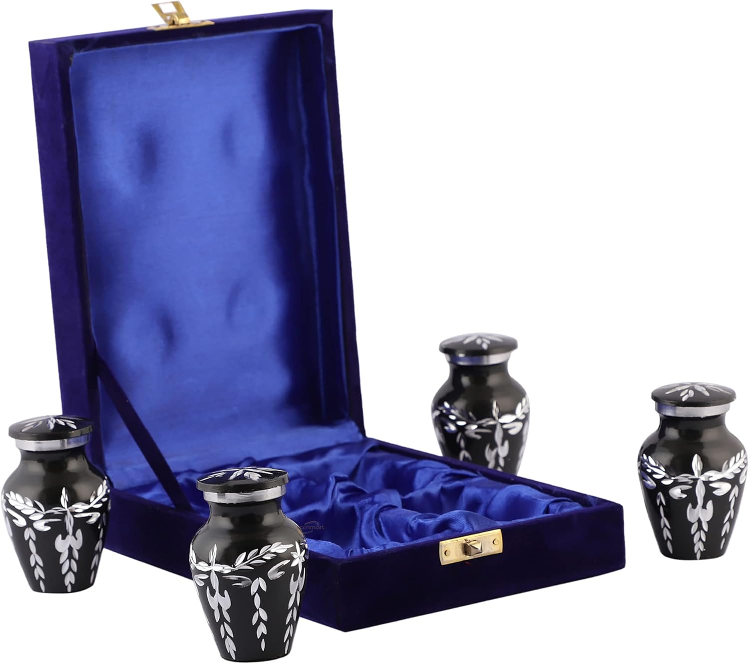 Everlasting Love Green Keepsake Urns for Human Ashes with Velvet Box - Small Cremation Urns for Pet Ashes | Dog Ashes | Token Urns | Sharing Urns | Mini Jars Memorial Funeral Adult