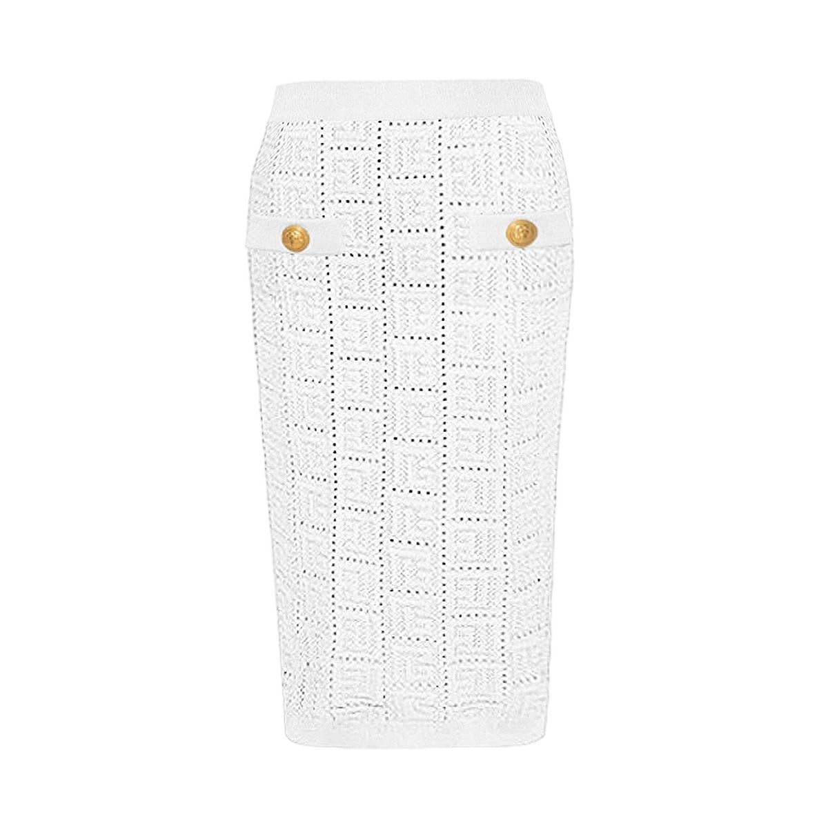 Schlichter Strickrock für Damen, schmaler Bleistiftrock