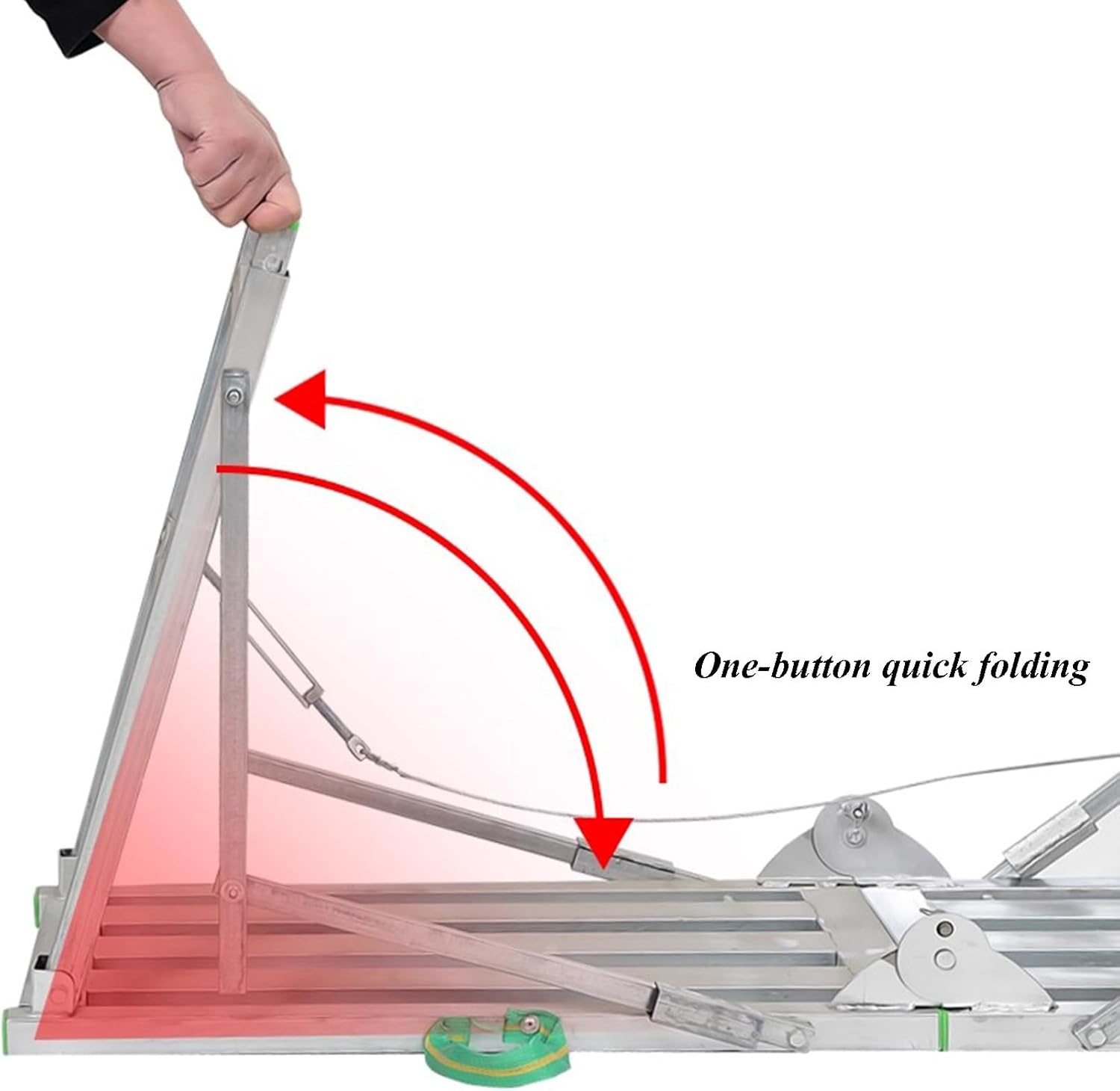 Scaffolding Adjustable Height Folding Work Platform, Iron Portable Scaffold Ladder, Non-Slip Work Bench 150KG Capacity for Home Improvement, Painting, Cleaning RV