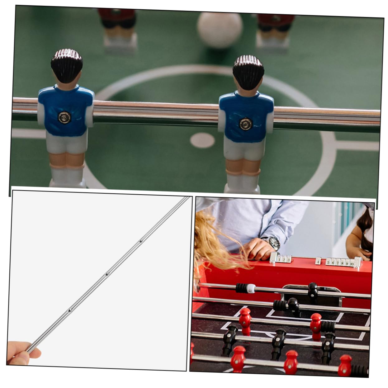 Par De Varillas De Repuesto Para Futbolín De Hierro De 8 Mm – Fáciles De Instalar Y Resistentes, Ideales Para Mesas Estándar De Niños Y Adultos