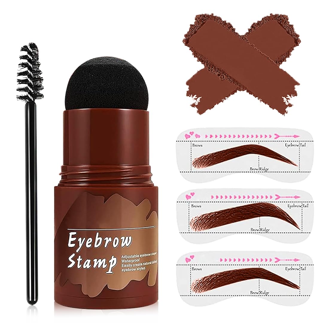 Eyebrow Stamp Kit Perfect Brows Shaping Stamp Kit Waterproof Eyebrow Stamp Reusable Long-Lasting Eyebrow Stamp Stock (Brown 02)-image-15