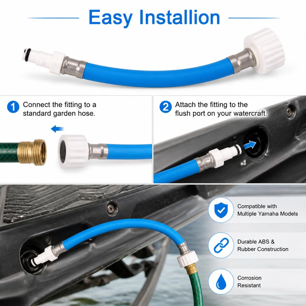 Kit Adaptador de Manguera de Descarga para Yamaha Boat Waverunner LX VX VXR FXHO VX110 VX FX Cruiser GP1800 GP1300 AR190 para Deluxe para Moto acuática (Manguera de Descarga)