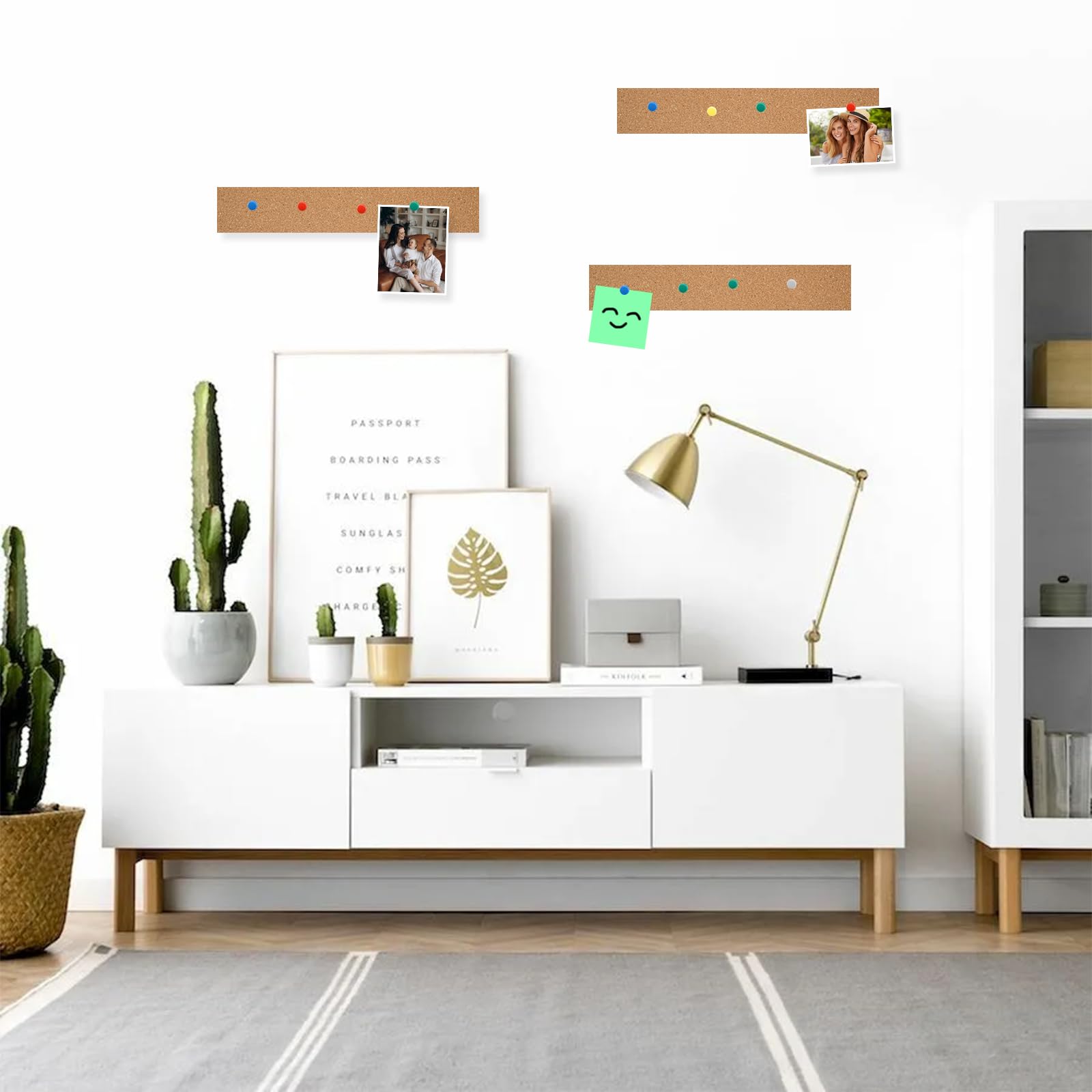 Giantree Lot De 10 Bandes De Tableau En Liège Pour Murs, Autocollants