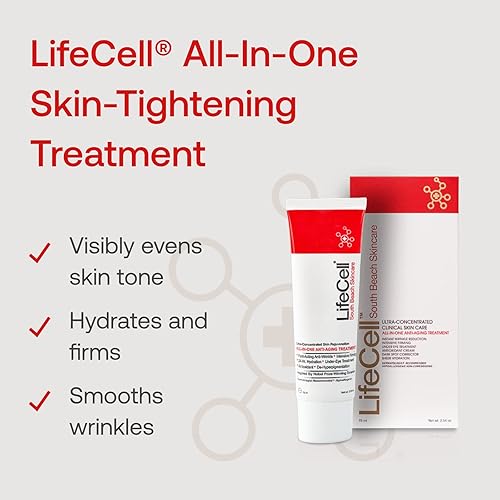 B09Z74CL5H_image_1 LifeCell Tratamiento antienvejecimiento todo en uno genuino de South Beach Skincare  2.54 oz  Reduce el aspecto de las arrugas  Incluye DMAE,
