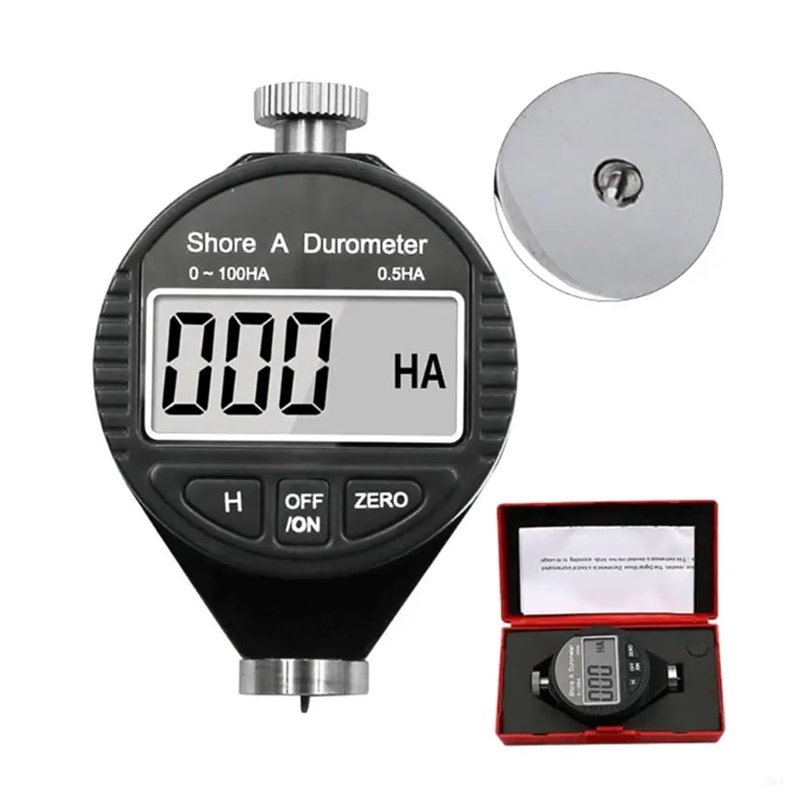 Durómetro Digital Portátil con Pantalla LCD, Esclerómetro, Durómetro For Neumáticos De Caucho Y Metal.
