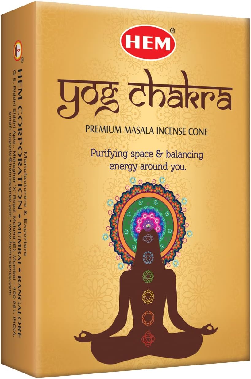 HEM YOG Chakra Masala Incense Cone