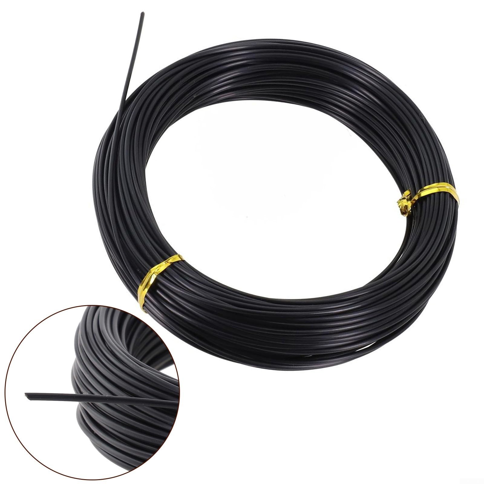 Cuerda de pesca de línea larga de monofilamento, línea de pesca submarina de nailon de 30 m, líder de pesca de barco de alta resistencia para pesca de pesca en aguas profundas, negro, 1.6 mm
