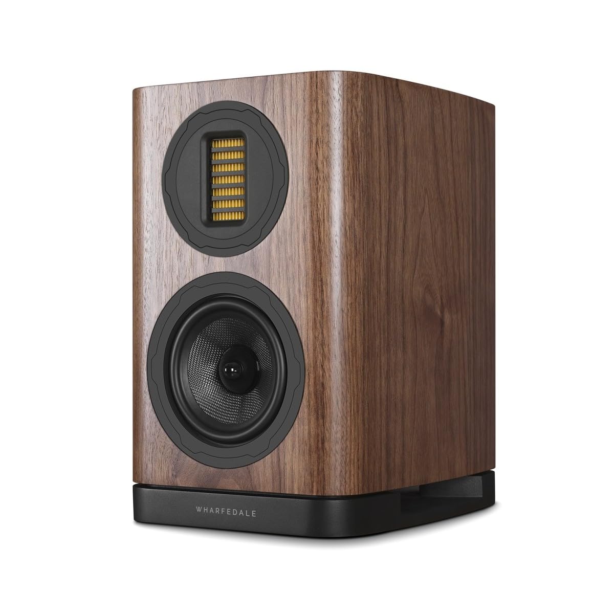 Wharfedale EVO 5.1 Coppia di diffusori da scaffale – Woofer in Kevlar tessuto da 5 pollici, tweeter AMT da 35 × 70 mm, Bass-Reflex, noce (noce)